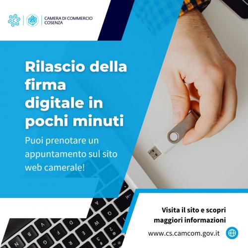 Camera di Commercio Cosenza: Nuovo Rilascio e Rinnovo Firma Digitale Camera di Commercio Cosenza: Nuovo Rilascio e Rinnovo Firma Digitale