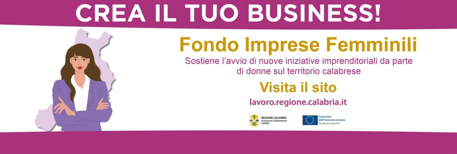 Avviso pubblico Fondo Imprese Femminili (FIF) Regione Calabria