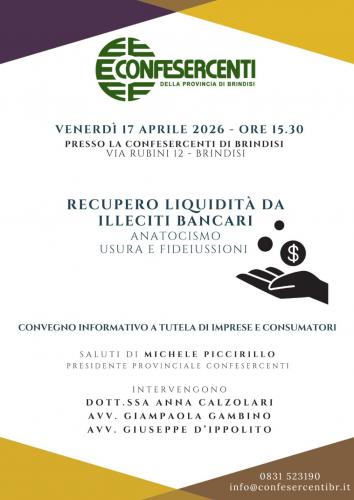 CONVEGNO RISERVATO A IMPRENDITORI E AZIENDE E PRIVATI CONSUMATORI