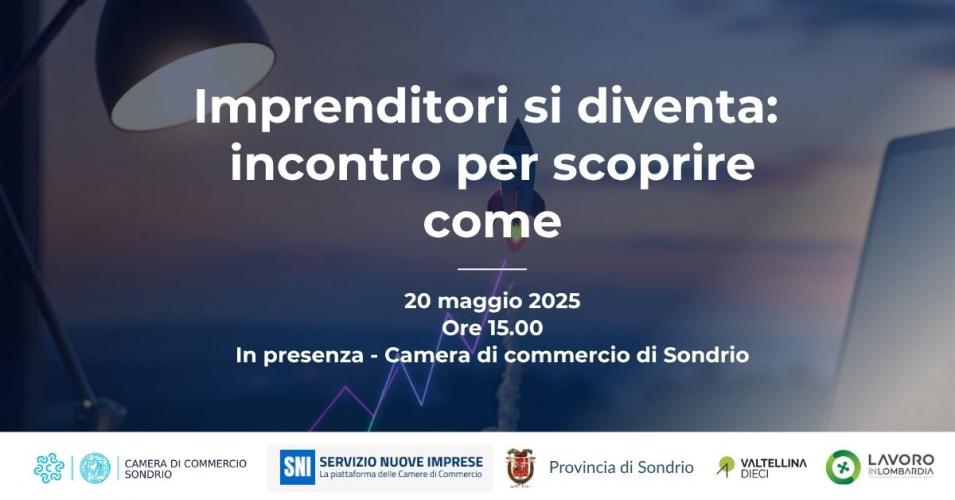 Imprenditori si diventa: incontro per scoprire come Banner Imprenditori si diventa: incontro per scoprire come