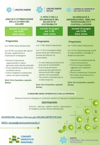 Locandina con programma della giornata
