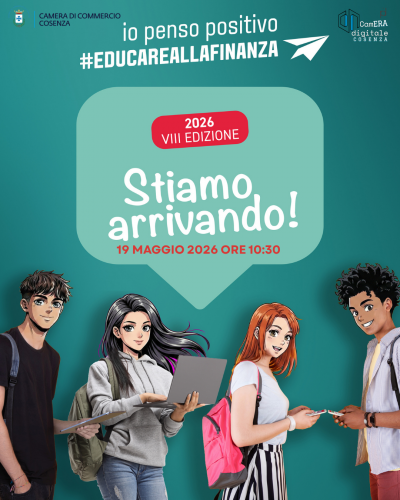 Intelligenza artificiale e canali social: come questi influenzano le scelte economiche – 19 maggio 2026 ore 11:00-12:15 – presso la Camera di commercio di Cosenza e diretta streaming
