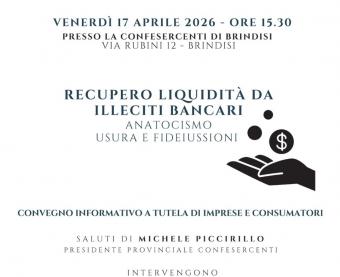 CONVEGNO RISERVATO A IMPRENDITORI E AZIENDE E PRIVATI CONSUMATORI