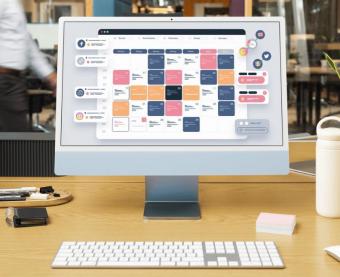 rappresentazione del calendario editoriale sullo schermo del pc