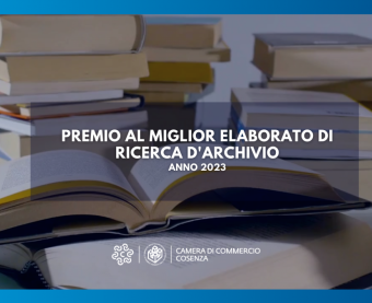 Premio al miglior elaborato di ricerca d'archivio Camera di Commercio di Cosenza