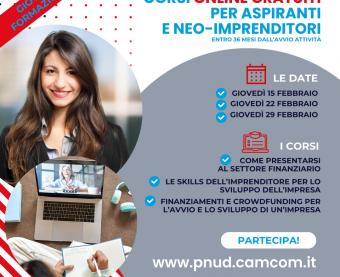 Webinar gratuiti per aspiranti e neo imprenditori