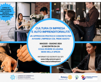 Mettersi in proprio, corso di formazione per aspiranti imprenditori organizzato da Camera di Commercio e Rotary