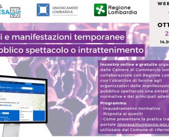 Brochure "Eventi e manifestazioni temporanee di pubblico spettacolo o intrattenimento"